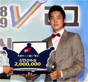 황동일, 2008-2009 V리그 신인상 수상